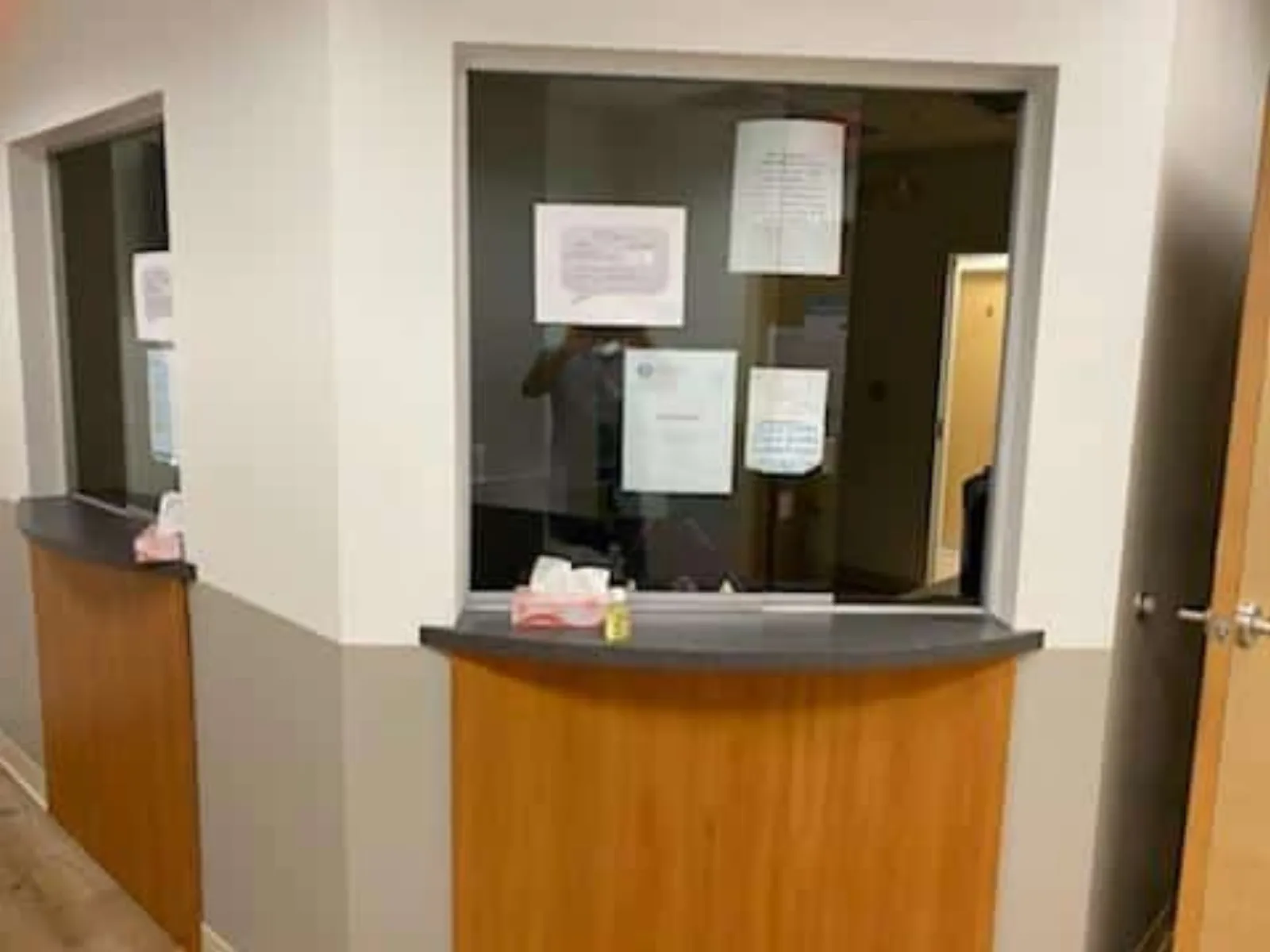 Reception window at Bay State Pain Associates